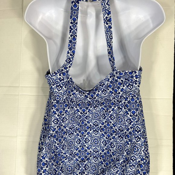 LOT of 2 Lands' End Blouson Tank Swim Top Women 12 Padded Cups Swimwear L - Picture 11 of 14